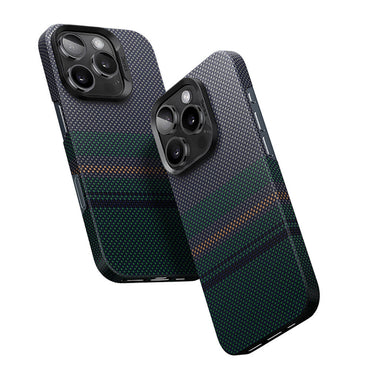 Apple iPhone 16 Pro Max Case M-safe Charging Feature Carbon Fiber Design Benks Aurora ArmorAir Kevlar Cover Black 