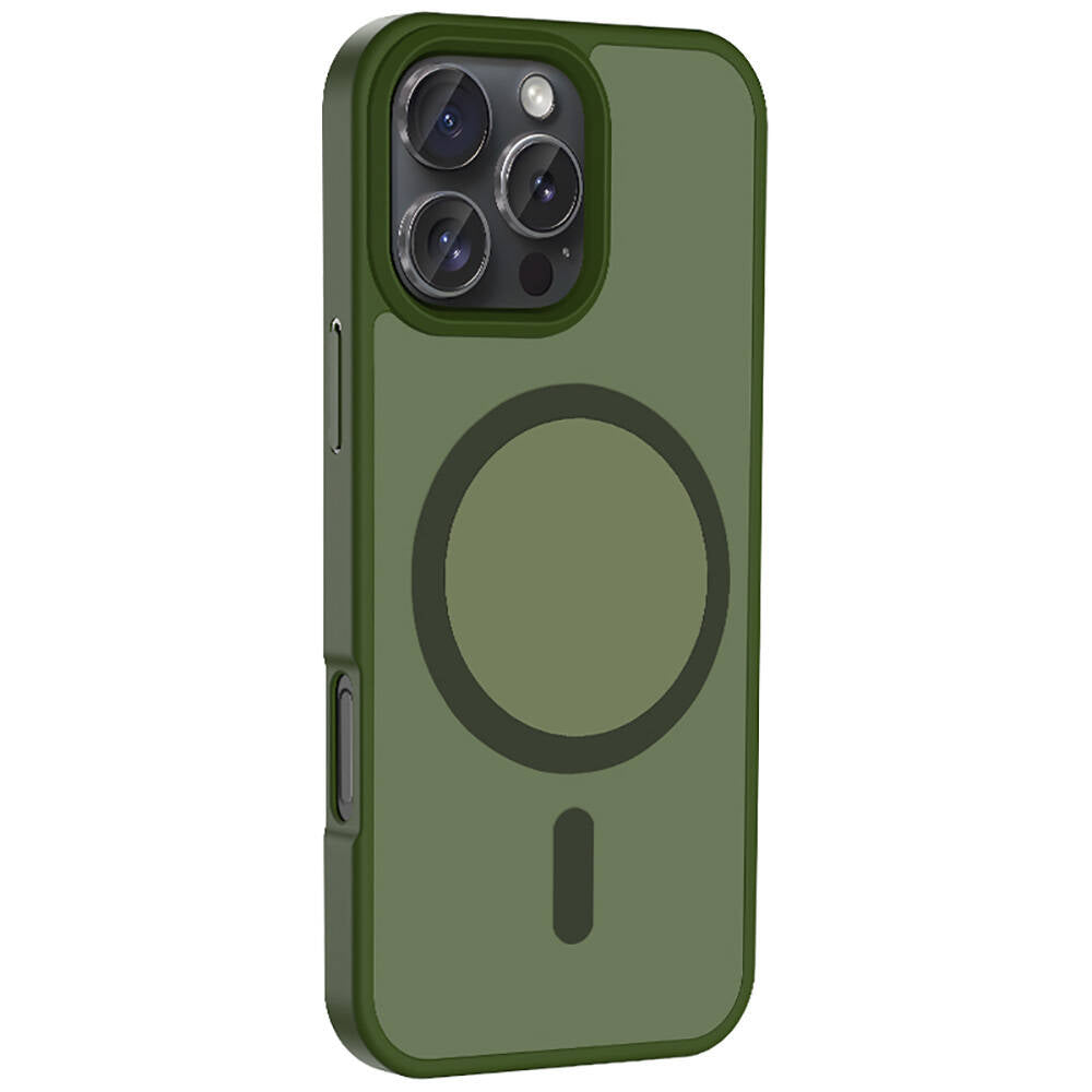 Apple iPhone 16 Pro Max Kılıf M-safe Şarj Özellikli Mat Arka Yüzey Zore Sio Kapak Rose Gold