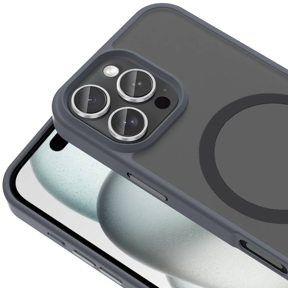 Apple iPhone 16 Pro Max Kılıf M-safe Şarj Özellikli Mat Arka Yüzey Zore Sio Kapak Rose Brown