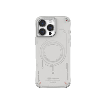 Apple iPhone 16 Pro Max Kılıf M-safe Şarj Özellikli Metal Kamera Çerçeveli Skinarma Mecha Serisi Kapak Siyah