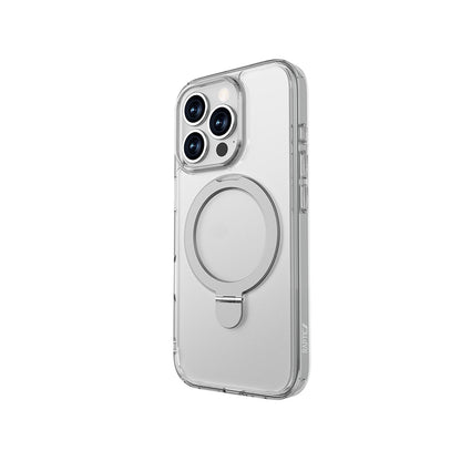 Apple iPhone 16 Pro Max Kılıf M-safe Şarj Özellikli Raptic Air Stand Serisi Buzlu Transparan Tasarımlı Standlı Kapak Şeffaf