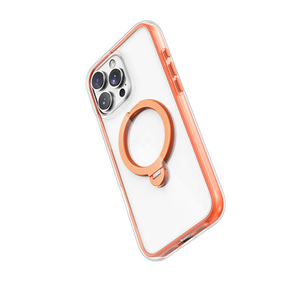 Apple iPhone 16 Pro Max Kılıf M-safe Şarj Özellikli Raptic AirJoy Serisi 360 Derece Dönebilen Standlı Kapak Siyah-Gri