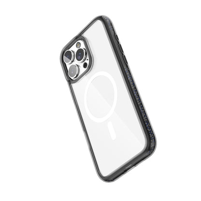 Apple iPhone 16 Pro Max Kılıf M-safe Şarj Özellikli Raptic AirJoy Serisi Boncuk Tasarımlı Şeffaf Kapak Turuncu