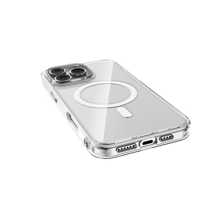 Apple iPhone 16 Pro Max Kılıf M-safe Şarj Özellikli Raptic Crystal M-safe Serisi Şeffaf Kapak Şeffaf