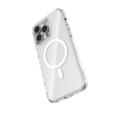 Apple iPhone 16 Pro Max Kılıf M-safe Şarj Özellikli Raptic Crystal M-safe Serisi Şeffaf Kapak Şeffaf