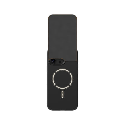 Apple iPhone 16 Pro Max Kılıf M-safe Şarj Özellikli Raptic Slim Wallet Serisi Deri Görünümlü Kartlıklı Standlı Kapak Siyah