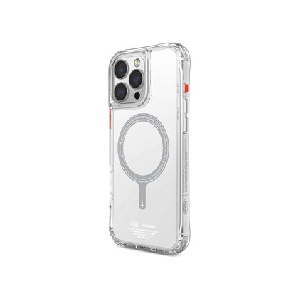Apple iPhone 16 Pro Max Kılıf M-safe Şarj Özellikli Şeffaf Airbag Tasarımlı Skinarma Saido Kapak Şeffaf