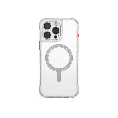 Apple iPhone 16 Pro Max Kılıf M-safe Şarj Özellikli Şeffaf Airbag Tasarımlı Skinarma Saido Kapak Şeffaf