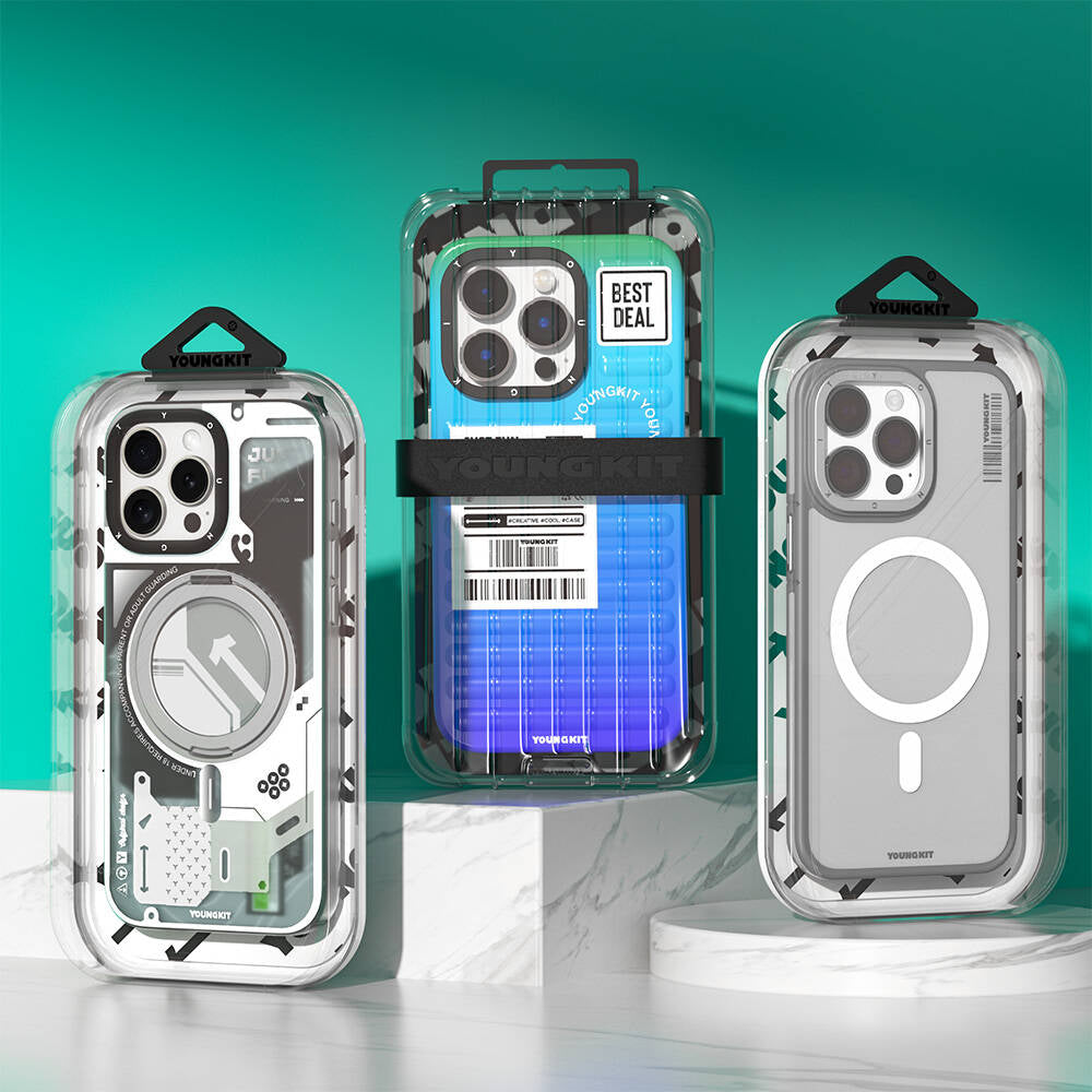 Apple iPhone 16 Pro Max Case Transparent with M-safe Charging Feature Youngkit Crystal Shield Series Cover Transparent 