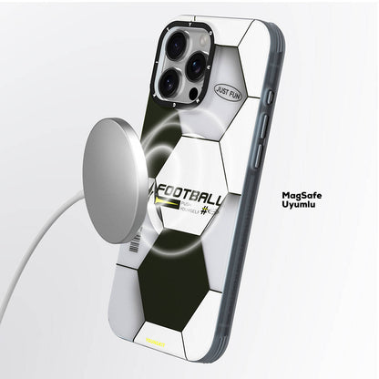 Apple iPhone 16 Pro Max Kılıf M-safe Şarj Özellikli Spor Tasarımlı Youngkit Dynamic Serisi Kapak Beyaz-Siyah