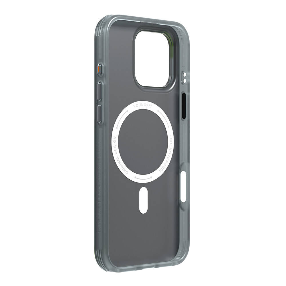Apple iPhone 16 Pro Max Kılıf M-safe Şarj Özellikli Spor Tasarımlı Youngkit Dynamic Serisi Kapak Yeşil