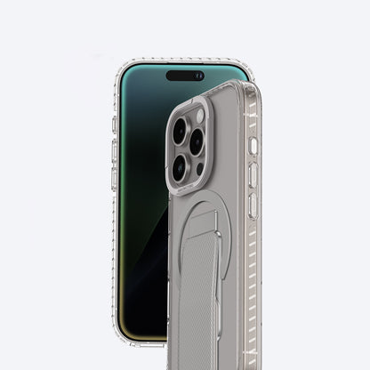 Apple iPhone 16 Pro Max Kılıf M-safe Şarj Özellikli Standlı Amazingthing Titan Pro Plus Kapak Gri