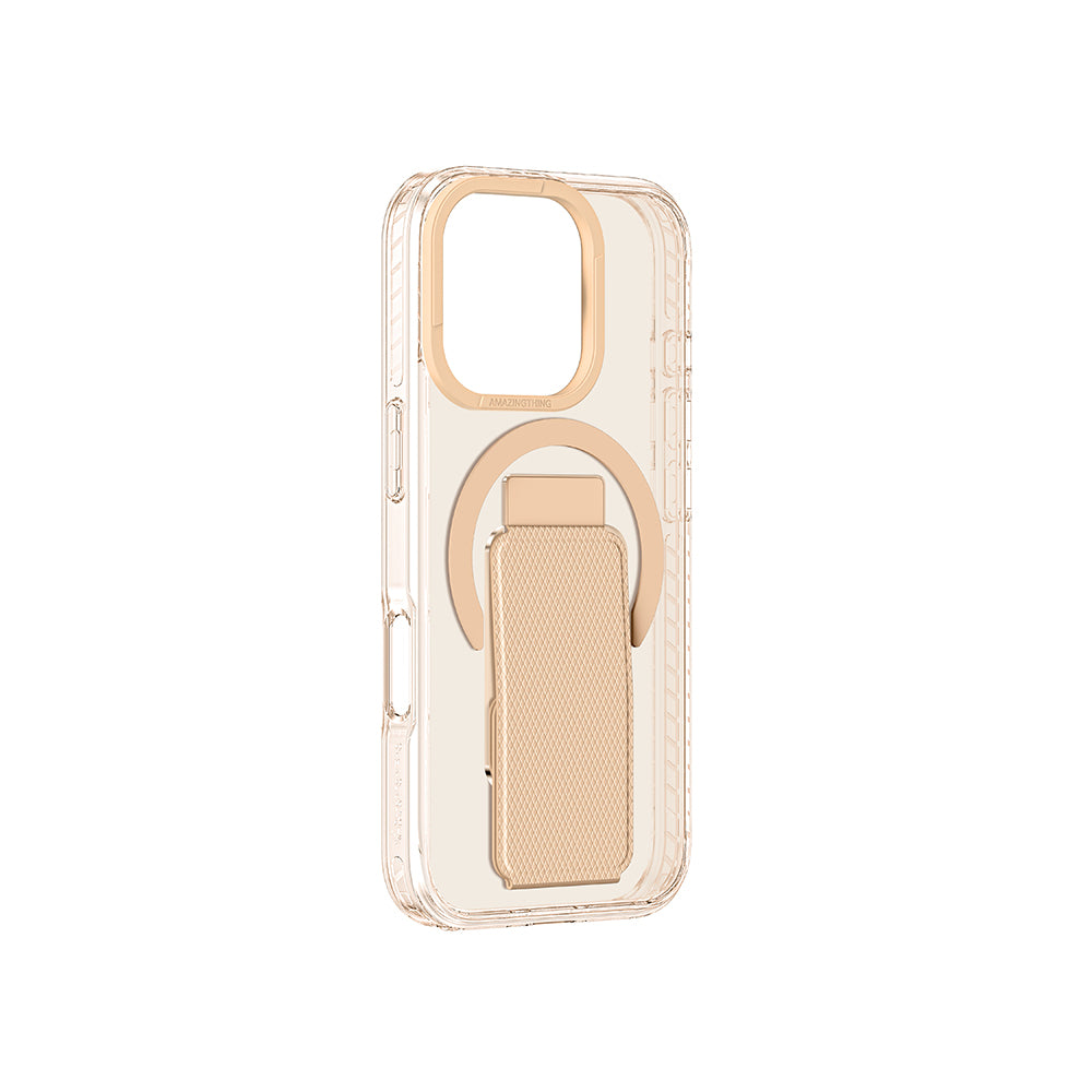 Apple iPhone 16 Pro Max Kılıf M-safe Şarj Özellikli Standlı Amazingthing Titan Pro Plus Kapak Siyah
