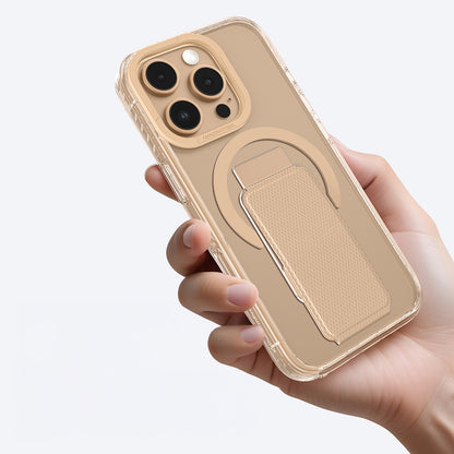 Apple iPhone 16 Pro Max Kılıf M-safe Şarj Özellikli Standlı Amazingthing Titan Pro Plus Kapak Siyah