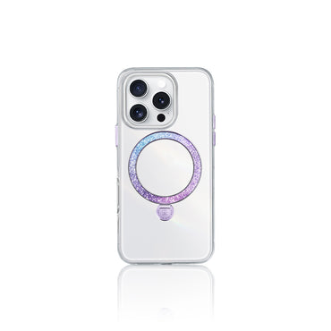 Apple iPhone 16 Pro Max Kılıf M-safe Şarj Özellikli Standlı Pynana Dancing Streamer Serisi Kapak Mor