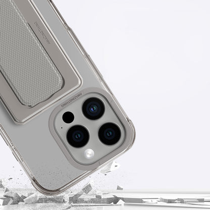 Apple iPhone 16 Pro Max Kılıf M-safe Şarj Özellikli Standlı Set Amazingthing Omni Adventure Serisi Kapak Rose Gold