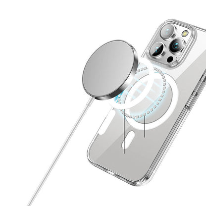 Apple iPhone 16 Pro Max Kılıf M-safe Şarj Özellikli Transparan Sert PC Wlons Pita Kapak Şeffaf