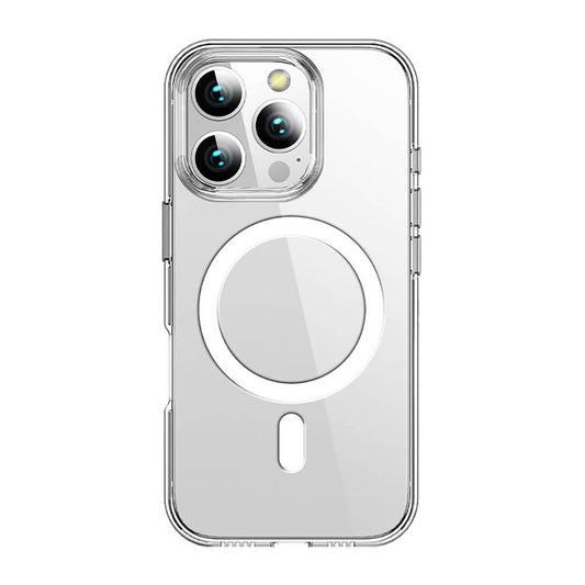 Apple iPhone 16 Pro Max Kılıf M-safe Şarj Özellikli Transparan Sert PC Wlons Pita Kapak Şeffaf