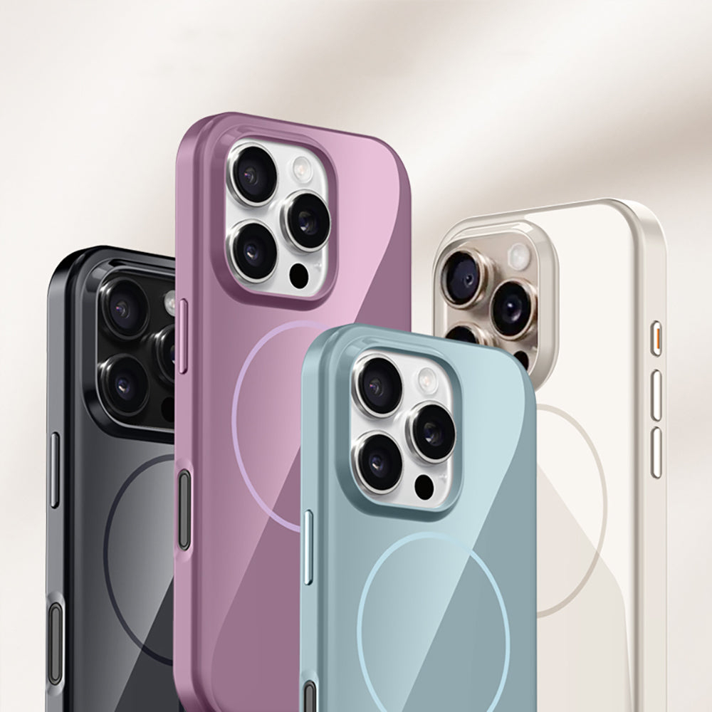 Apple iPhone 16 Pro Max Kılıf M-safe Şarj Özellikli Wlons Frego Kapak Mavi