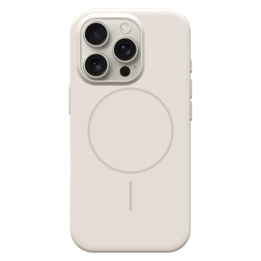 Apple iPhone 16 Pro Max Kılıf M-safe Şarj Özellikli Wlons Frego Kapak Krem