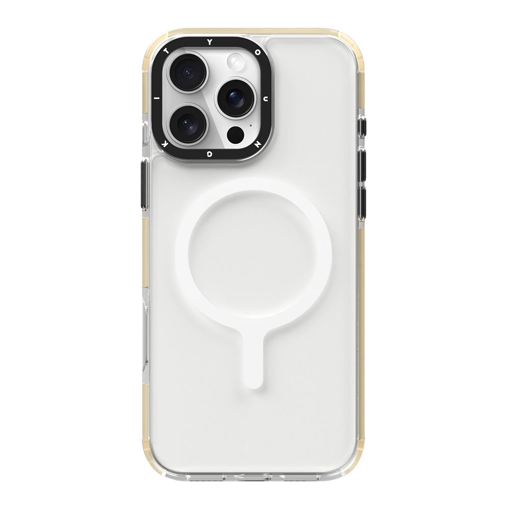 Apple iPhone 16 Pro Max Kılıf M-safe Şarj Özellikli YoungKit Crystal Color Serisi Kapak Gri