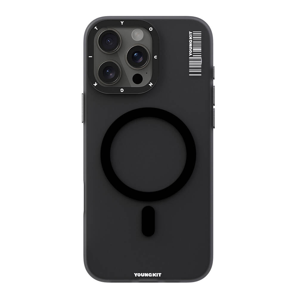 Apple iPhone 16 Pro Max Case M-safe Charging Feature Youngkit Hidden Sand Series Cover Black 
