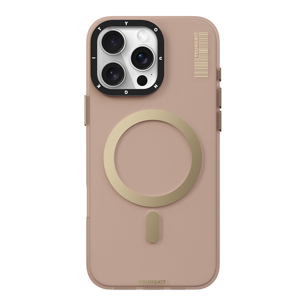 Apple iPhone 16 Pro Max Case M-safe Charging Feature Youngkit Hidden Sand Series Cover Black 