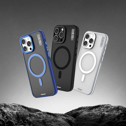 Apple iPhone 16 Pro Max Kılıf M-safe Şarj Özellikli Youngkit Rock Sand Serisi Kapak Gri