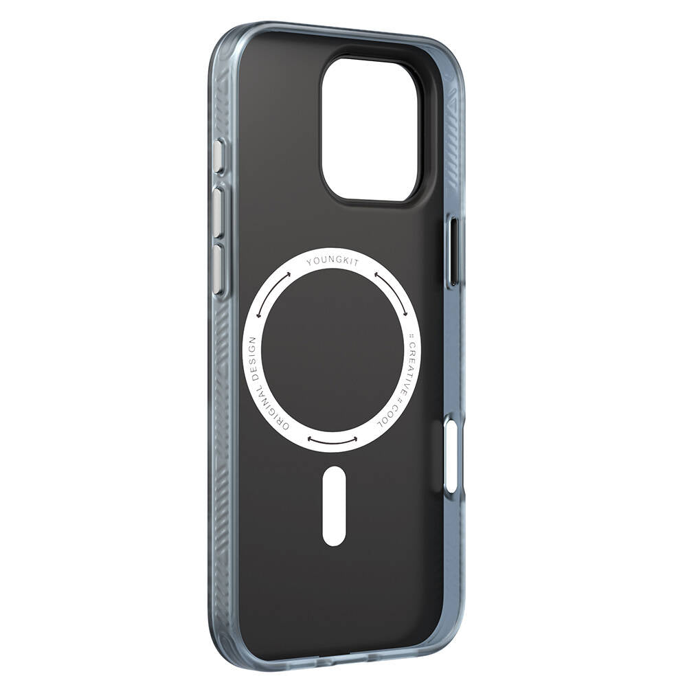 Apple iPhone 16 Pro Max Case M-safe Charging Feature Youngkit Technology Series Cover Gray 