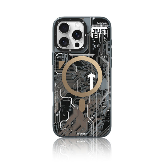 Apple iPhone 16 Pro Max Case M-safe Charging Feature Youngkit Technology Series Cover Desert Gold 