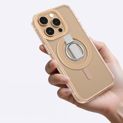 Apple iPhone 16 Pro Max Kılıf M-safe Şarj Özellikli Yüzük Standlı Amazingthing Titan Pro Serisi Kapak Gri