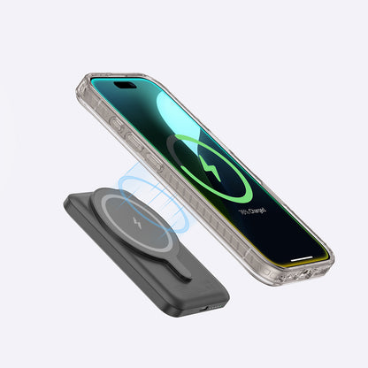 Apple iPhone 16 Pro Max Kılıf M-safe Şarj Özellikli Yüzük Standlı Amazingthing Titan Pro Serisi Kapak Gri