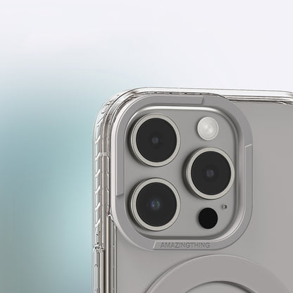 Apple iPhone 16 Pro Max Kılıf M-safe Şarj Özellikli Yüzük Standlı Amazingthing Titan Pro Serisi Kapak Rose Gold