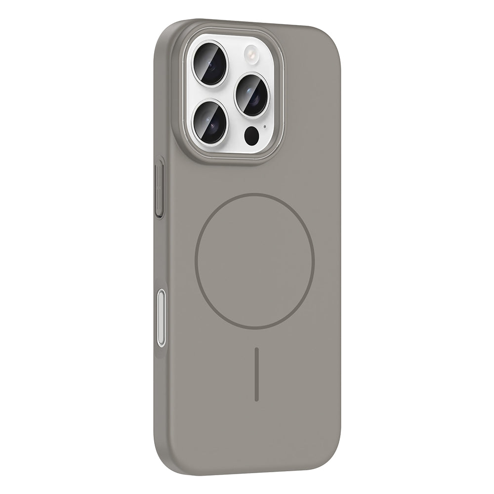 Apple iPhone 16 Pro Max Kılıf M-safe Şarj Özellikli Zore Ruby Sert Kapak Mürdüm