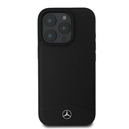 Apple iPhone 16 Pro Max Kılıf Mercedes Benz Orjinal Lisanslı M-safe Şarj Özellikli Dokulu ve Düz Deri Kapak Bej