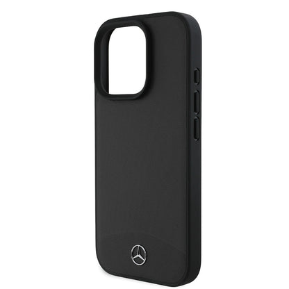 Apple iPhone 16 Pro Max Kılıf Mercedes Benz Orjinal Lisanslı M-safe Şarj Özellikli Dokulu ve Düz Deri Kapak Bej