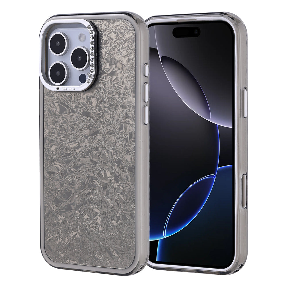 Apple iPhone 16 Pro Max Kılıf Taşlı Tasarımlı Zore Kapi Kapak Siyah