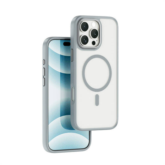 Apple iPhone 16 Pro Max Case Wiwu FGG-012 ArmorPro Series M-safe Charging Feature Fingerprint-Proof Case Gray 