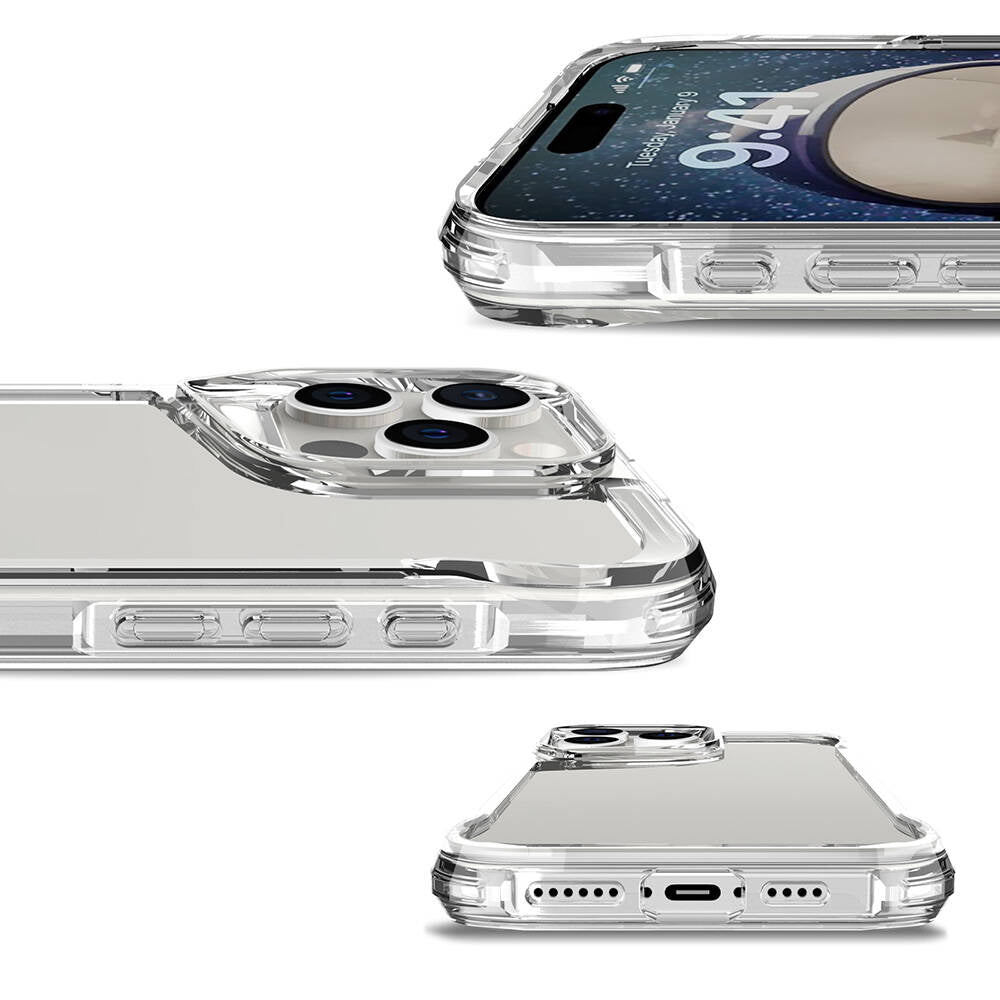 Apple iPhone 16 Pro Max Case Zore T-Max Transparent Cover