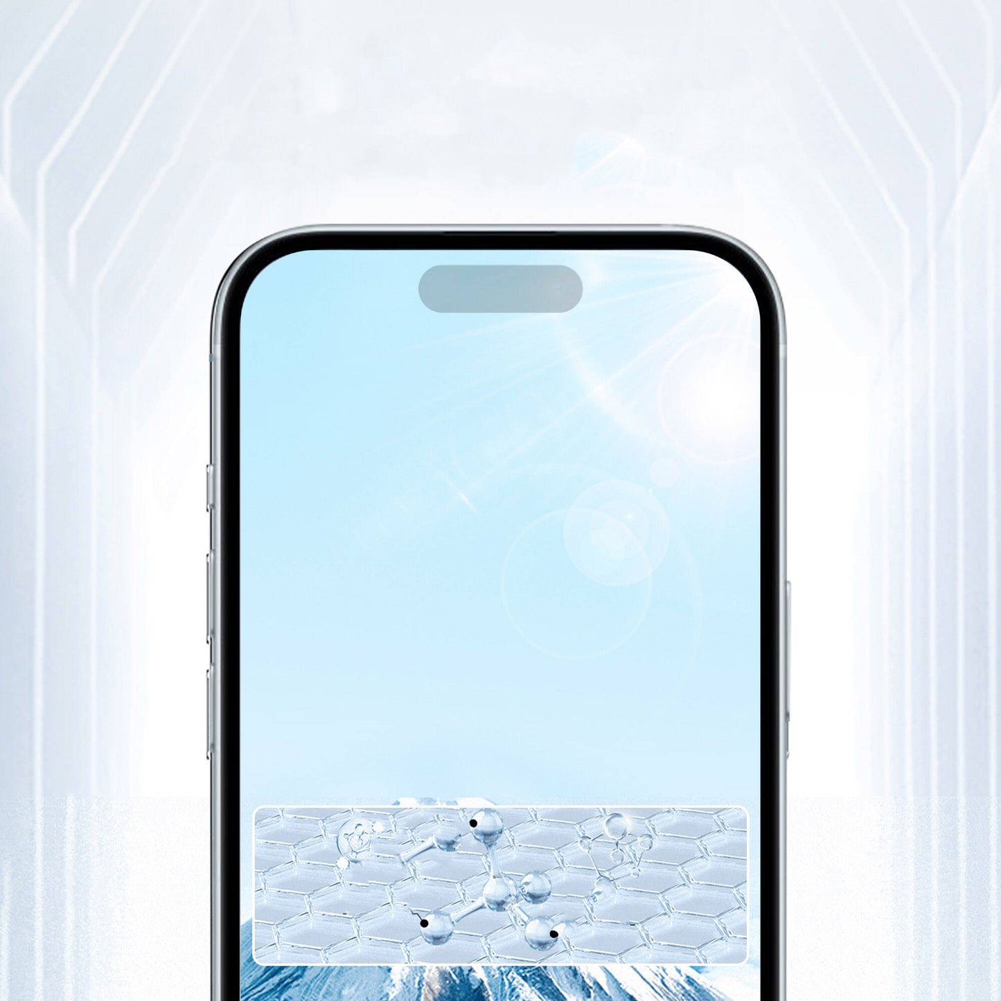 Apple iPhone 16 Pro Max Wiwu GT-010 Anti-Reflective Polymer Oleophobic Coating Ultra Thin Tempered Glass Screen Protector Black 