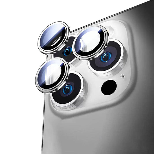 Apple iPhone 16 Pro Max Wiwu Lens Guard Metal Camera Lens Protector Silver