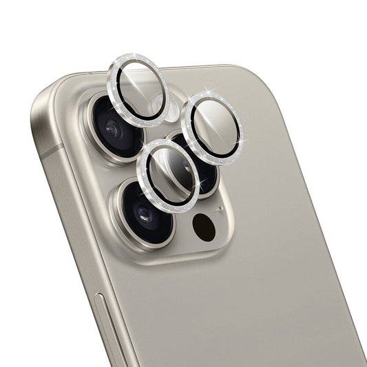 Apple iPhone 16 Pro Max Wiwu LG-006 Diamond Lens Guard Easy Application Camera Lens Protector Gray