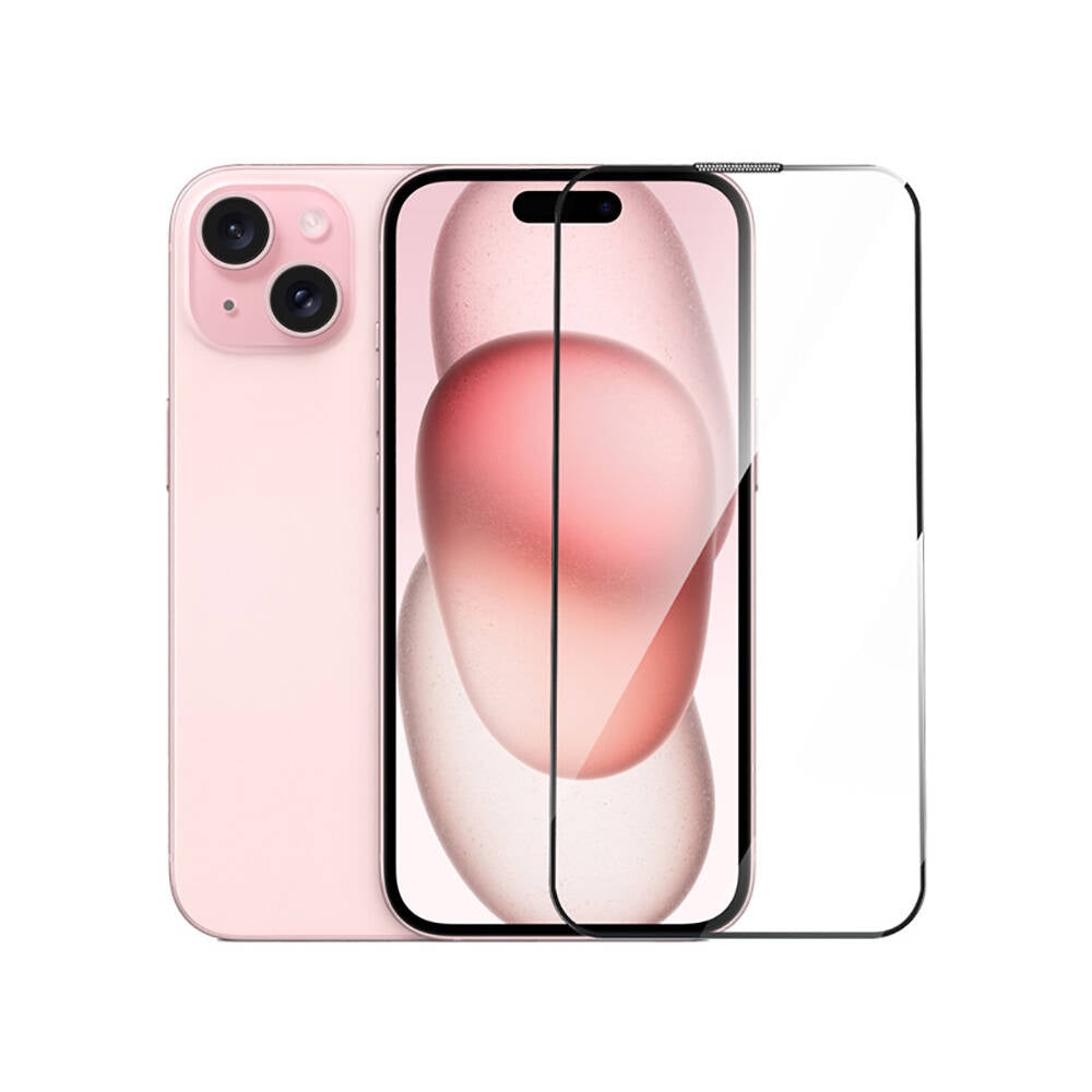Apple iPhone 16 Pro Wiwu GT-014 Polymer Oleophobic Coating Transparent Smooth Tempered Glass Screen Protector 25-Pack Black 