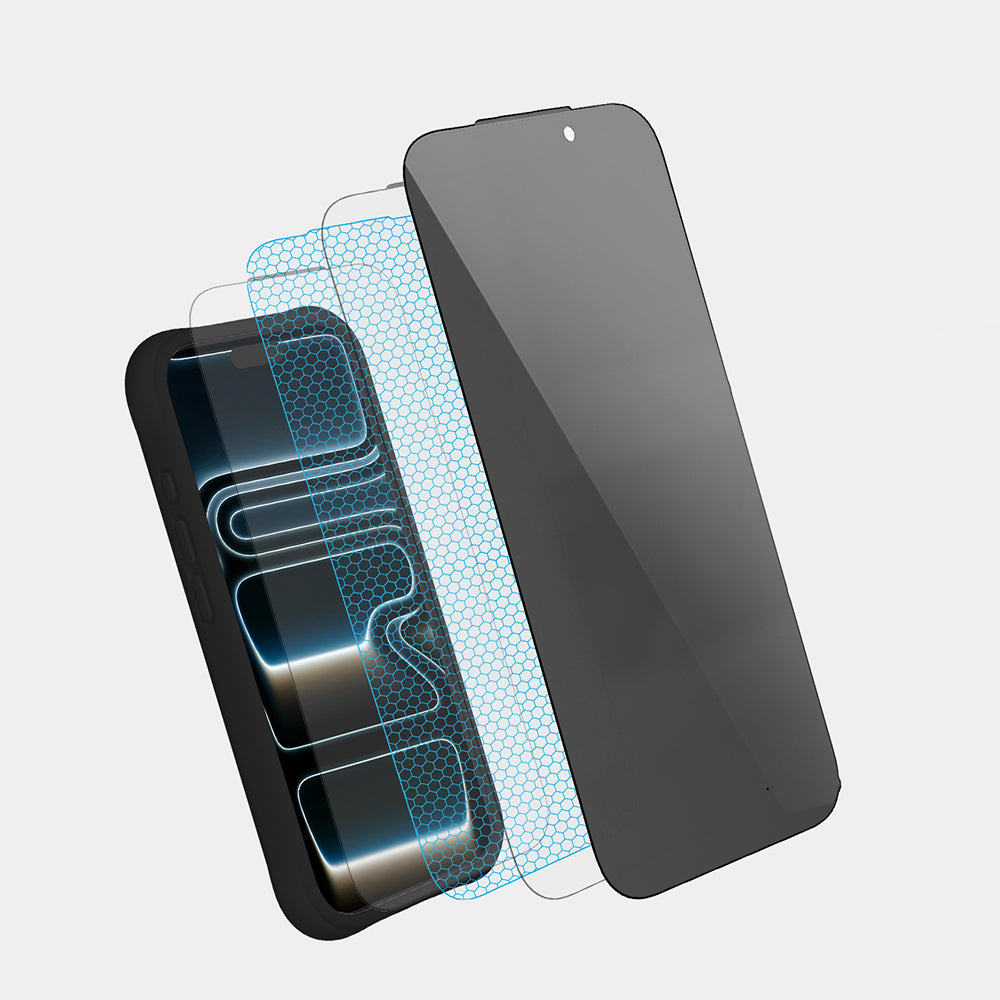 Apple iPhone 16 Pro Youngkit 2.5D Parmak İzi Bırakmayan 0.33mm Privacy Temperli Cam Ekran Koruyucu