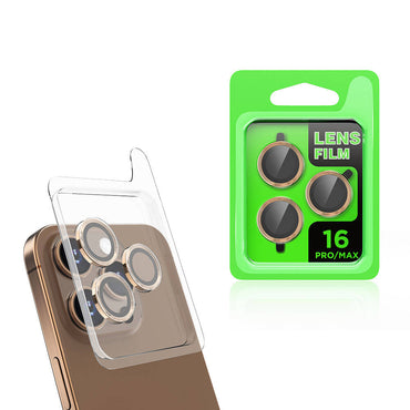 Apple iPhone 16 Pro Zore CL-07 Camera Lens Protector Desert Titanium