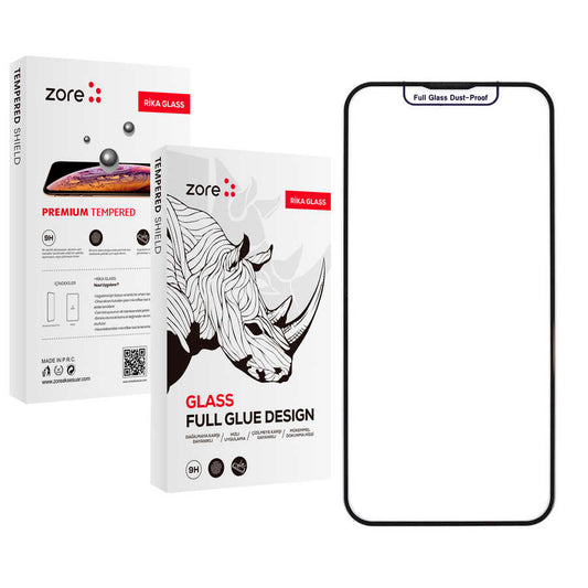 Apple iPhone 16 Pro Zore Rika Premium Tempered Glass Screen Protector Black 