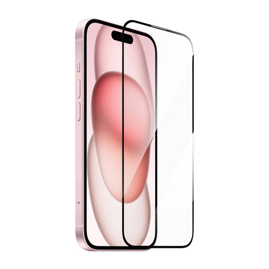 Apple iPhone 16 Wiwu GT-008 Polymer Oleophobic Coating Transparent Smooth Tempered Glass Screen Protector 10-Pack Black