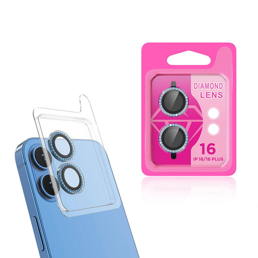 Apple iPhone 16 Zore CL-06 Camera Lens Protector Blue Light