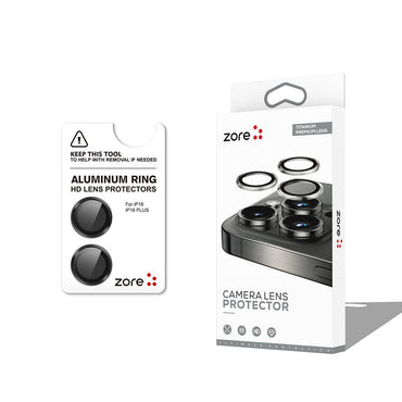 Apple iPhone 16 Zore CL-12 Premium Sapphire Anti-Fingerprint Anti-Reflective Camera Lens Protector Black 