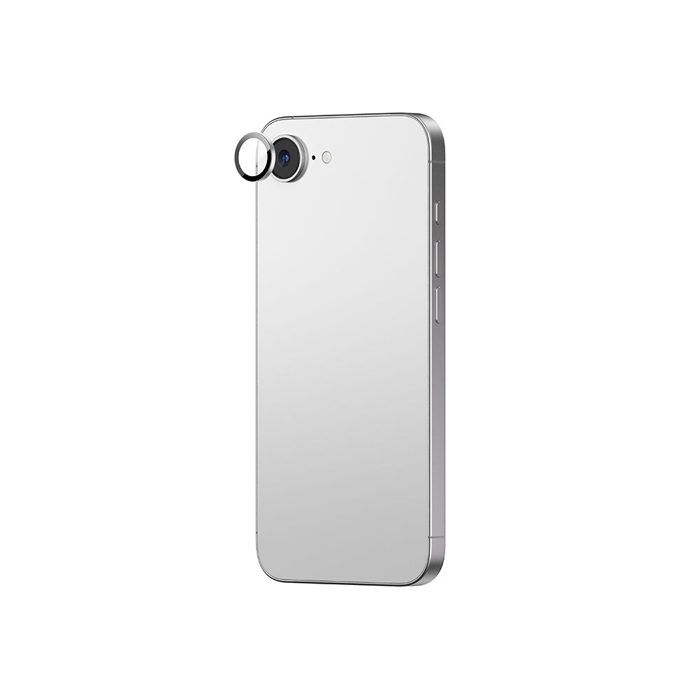 Apple iPhone 16E Amazingthing Anti Reflective Kamera Lens Koruyucu + Kolay Uygulama Aparatlı Gümüş